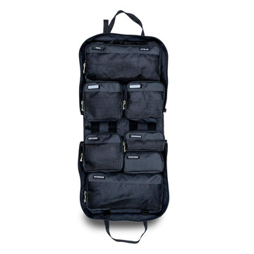 Black XPLR Duffel modular hanging travel bag with packing cubes