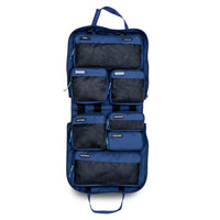 Navy XPLR Duffel modular hanging travel bag with packing cubes