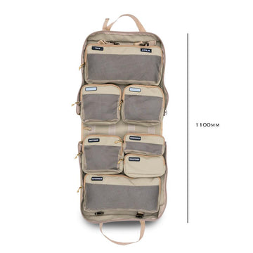Sand XPLR Duffel modular hanging travel bag with height dimension