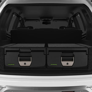 Two IRONMAN 4x4 full height roller drawers fitted in the rear load area of an SUV