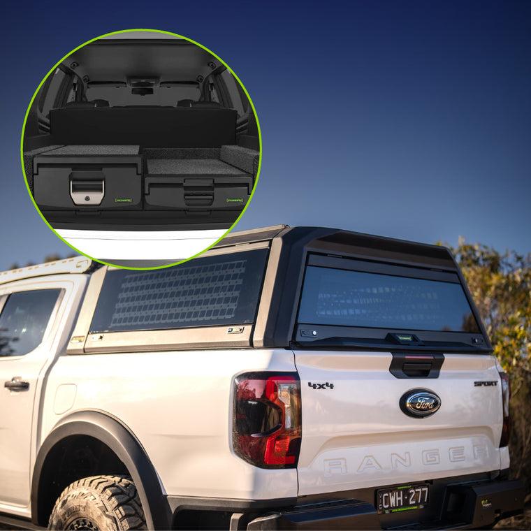 RAID Canopy Glass & Mixed Height RHS Drawer Combo