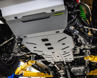 IRONMAN 4x4 steel underbody protection plates fitted under a Toyota Hilux Travo