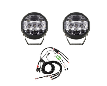 IRONMAN 4x4 Scope 5 inch driving light kit with two lights and wiring harness