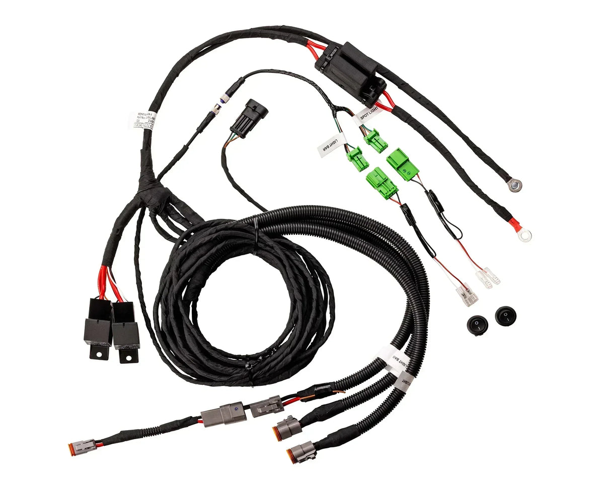 IRONMAN 4x4 Scope driving light wiring harness with switch and relay