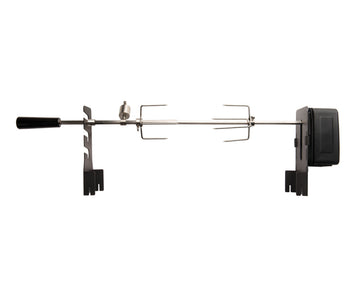 IRONMAN 4x4 rotisserie kit with spit rod and forks for the portable fire pit