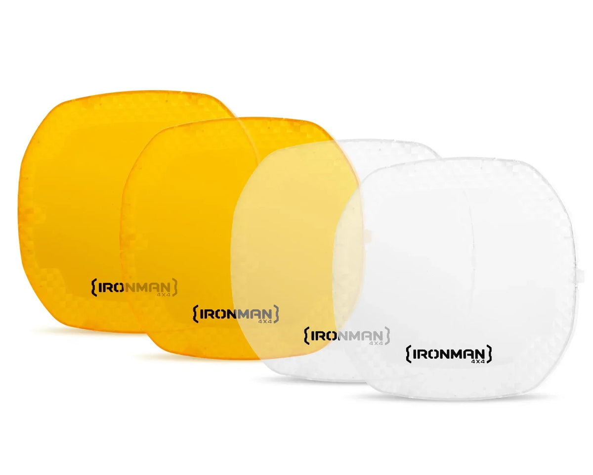 Amber and clear lens covers for IRONMAN 4x4 NEO 7 inch driving lights