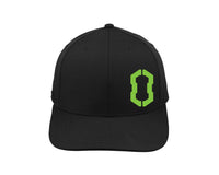 Black IRONMAN 4x4 Trail Cap with green logo, front view