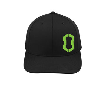 Black IRONMAN 4x4 Trail Cap with green logo, front view