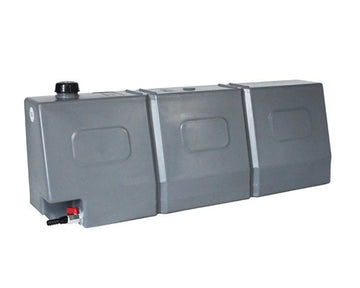 Grey IRONMAN 4x4 50L tapered water tank with tap