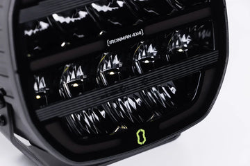 Close-up of the LED array on the IRONMAN 4x4 Scope NEO 9 inch driving light