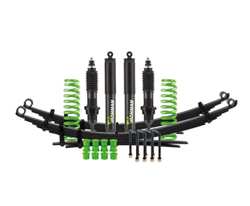 Foam Cell Pro suspension kit for Toyota Land Cruiser 79 with coil springs, leaf packs and 4 shocks, extra heavy load rating