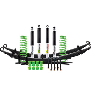 Nitro Gas suspension kit for Toyota Hilux Travo with coil springs, leaf packs and 4 shocks, extra heavy load rating