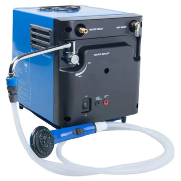 CADAC Maxx Celcius portable gas water heater with hose and shower head